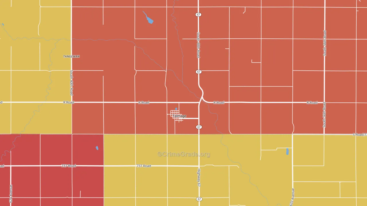 Talmage, NE Map of Assault Rates