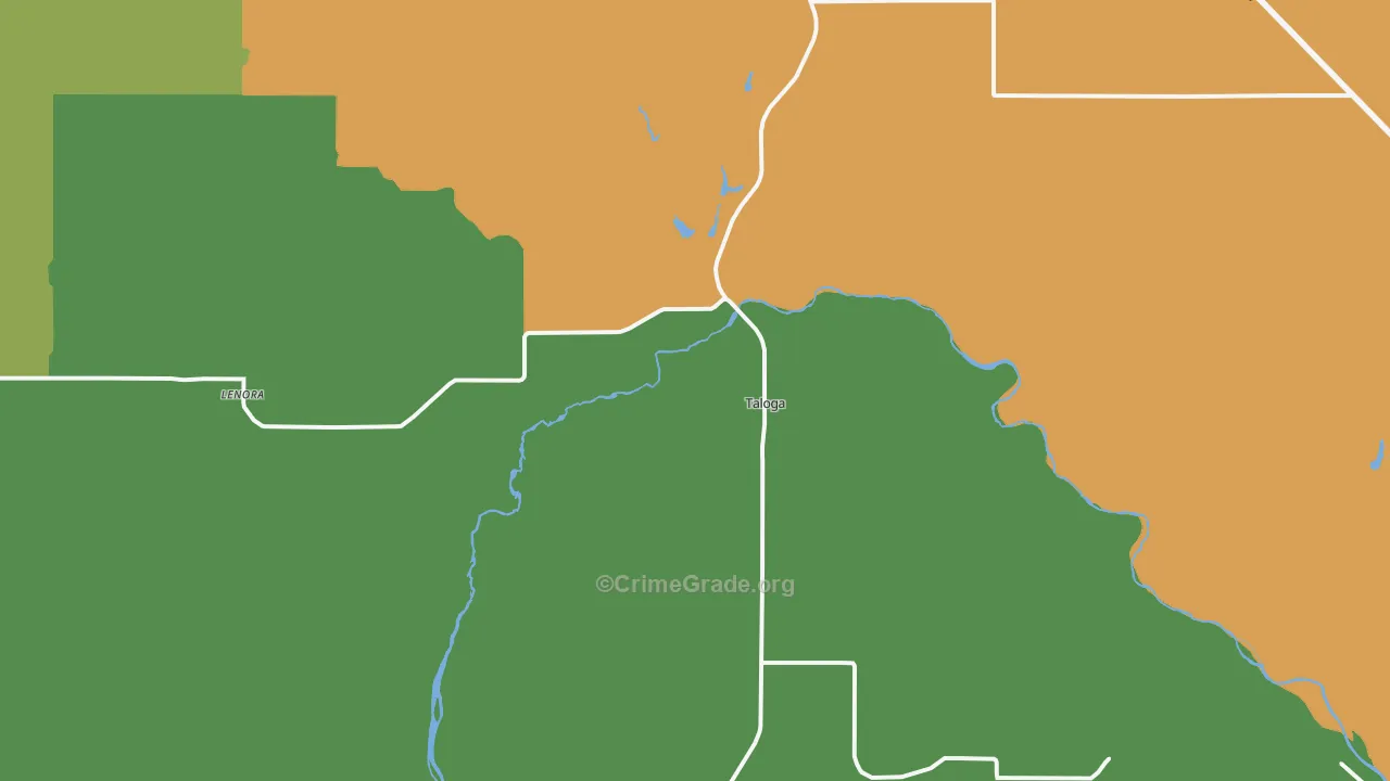 Taloga, OK Map of Assault Rates