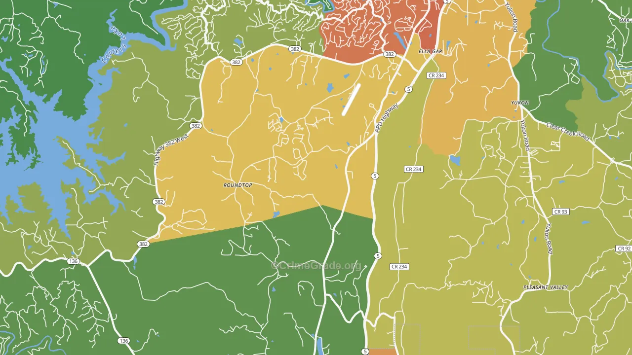 Talona, GA Map of Assault Rates