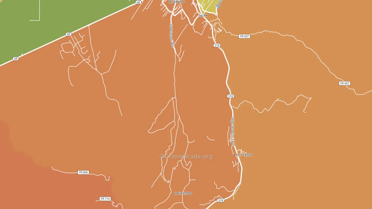 Talpa, NM Map of Assault Rates