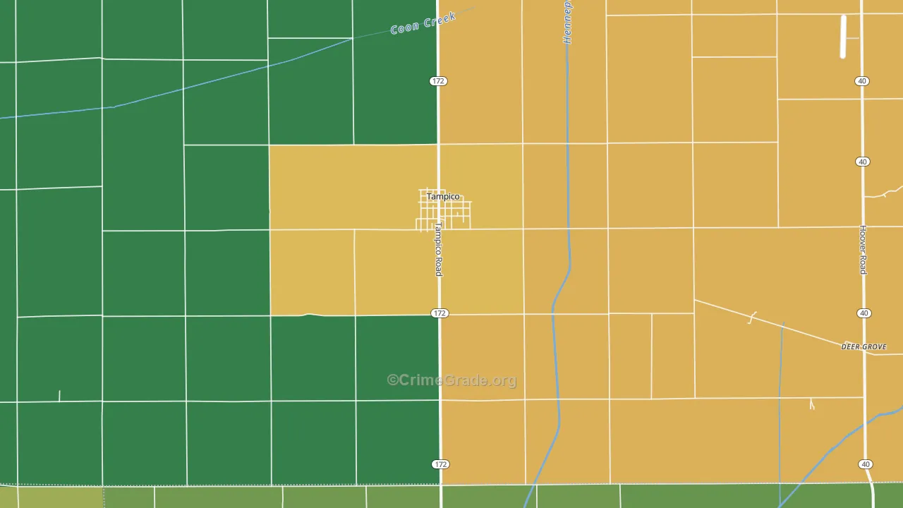 Tampico, IL Map of Assault Rates