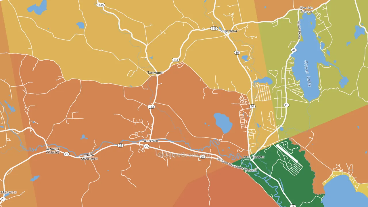 Tamworth, NH Map of Assault Rates