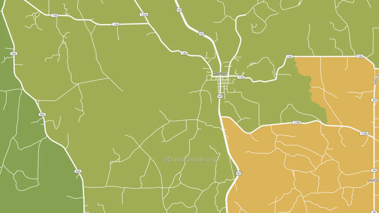 Tannehill, LA Map of Assault Rates