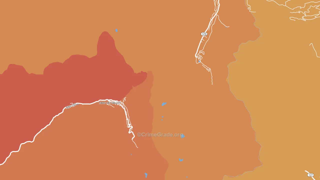 Taos Ski Valley, NM Map of Assault Rates