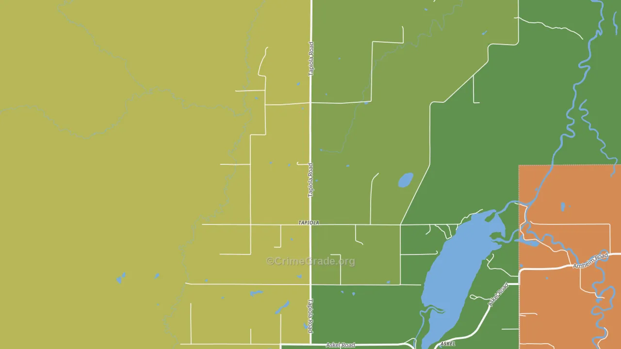 Tapiola, MI Map of Assault Rates