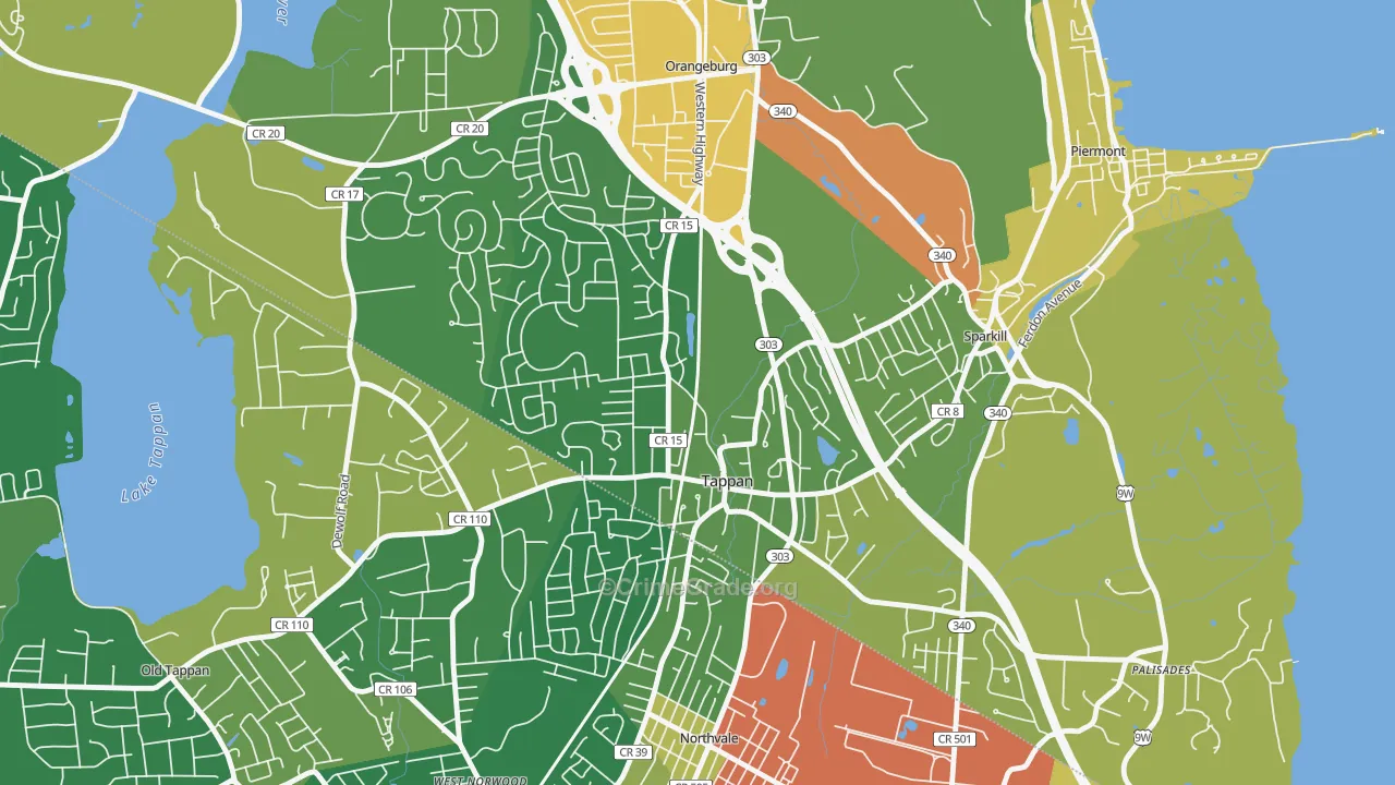 Tappan, NY Map of Assault Rates