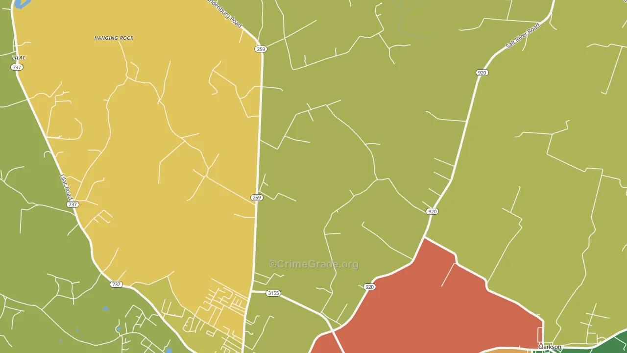 Tar Hill, KY Map of Assault Rates