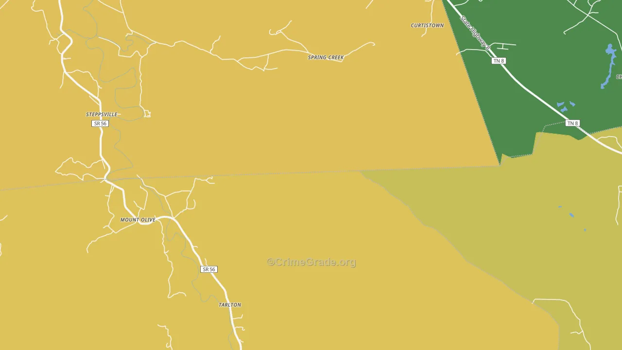 Tarlton, TN Map of Assault Rates