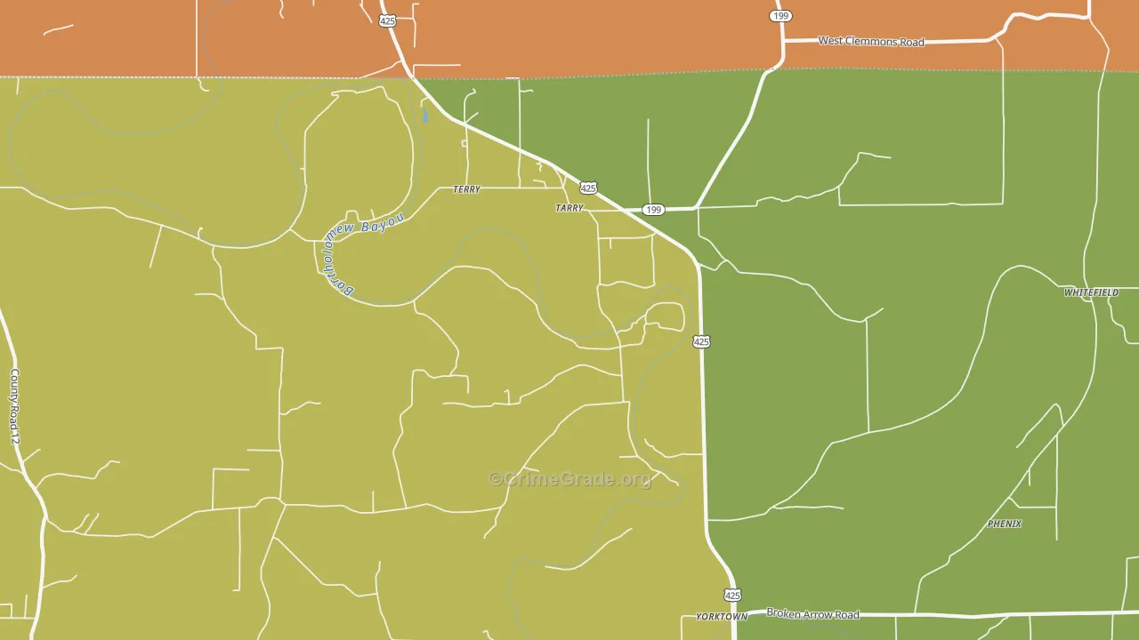 Tarry, AR Map of Assault Rates