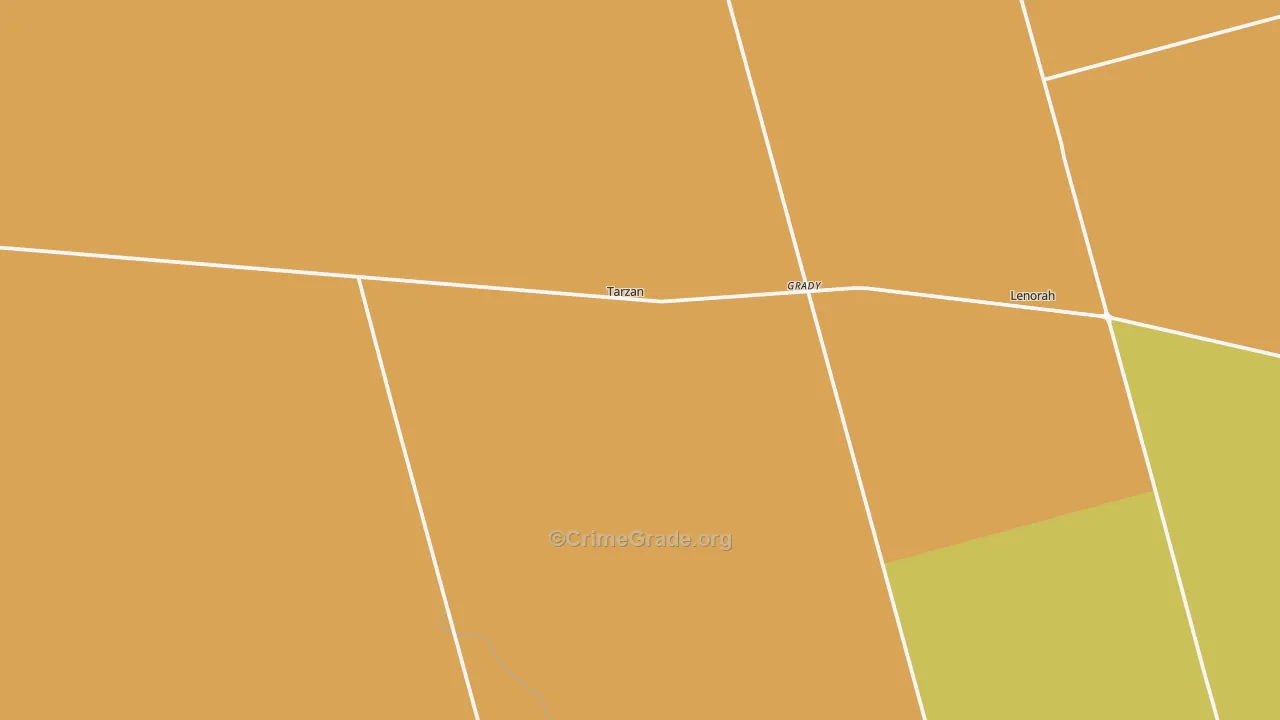 Tarzan, TX Map of Assault Rates