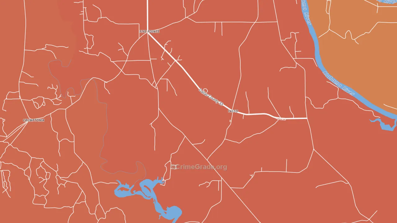 Tasso, AL Map of Assault Rates