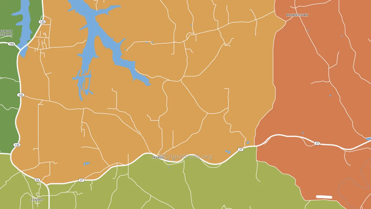 Taswell, IN Map of Assault Rates
