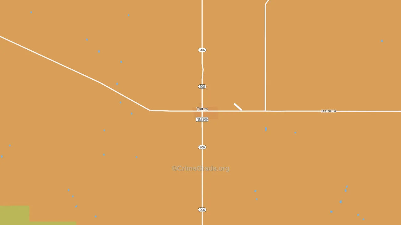 Tatum, NM Map of Assault Rates