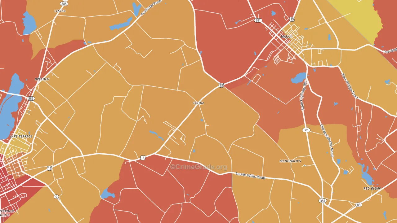 Tatum, SC Map of Assault Rates