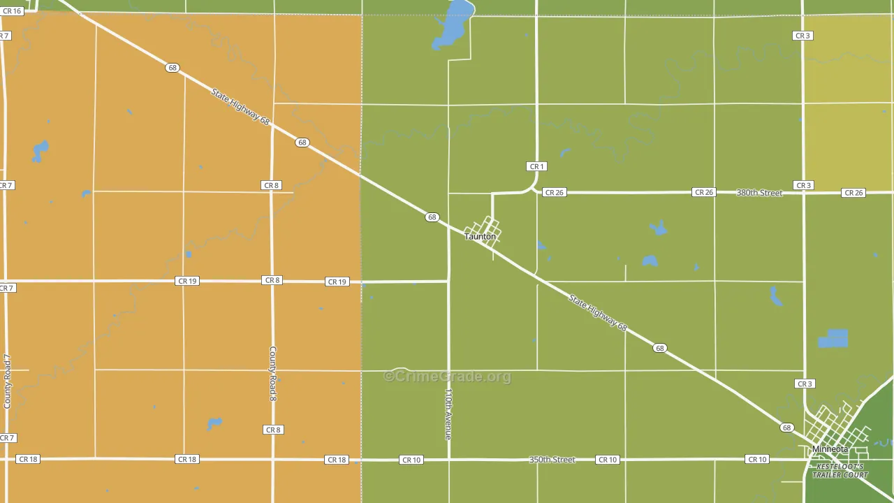 Taunton, MN Map of Assault Rates