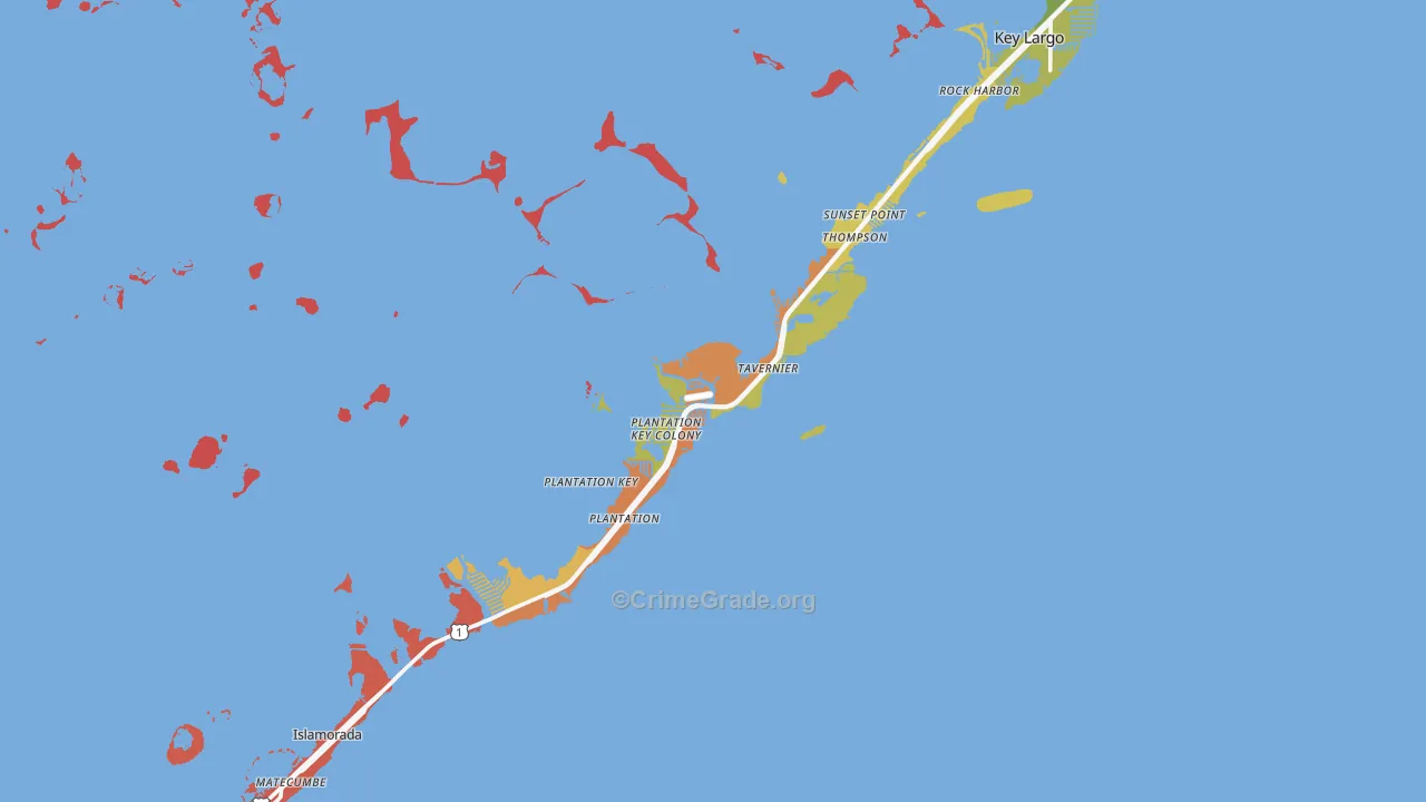 Tavernier, FL Map of Assault Rates
