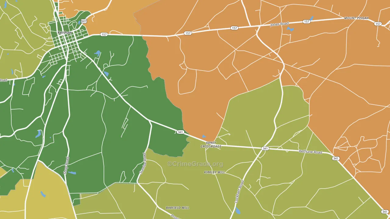 Taxahaw, SC Map of Assault Rates