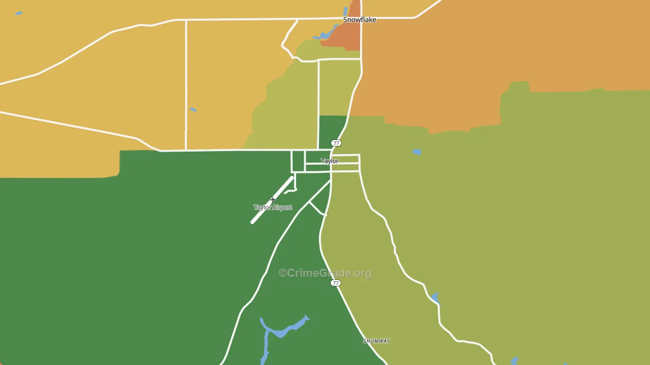 Taylor, AZ Map of Assault Rates