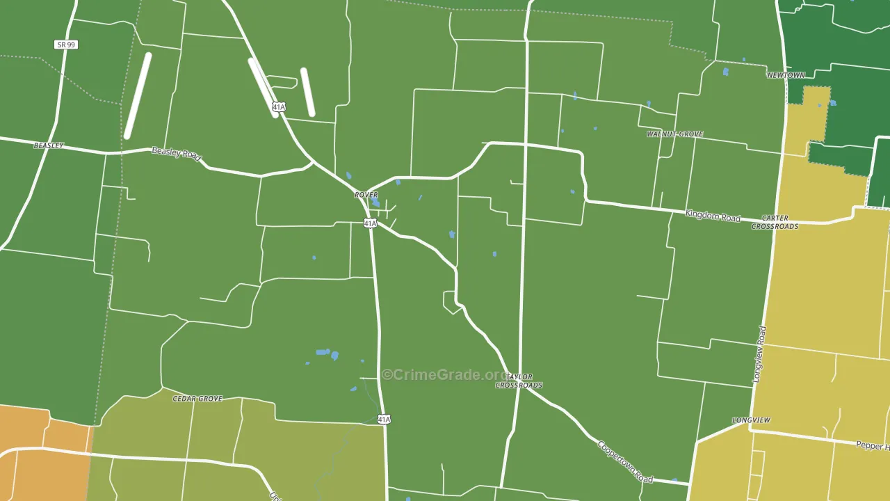 Taylor Crossroads, TN Map of Assault Rates