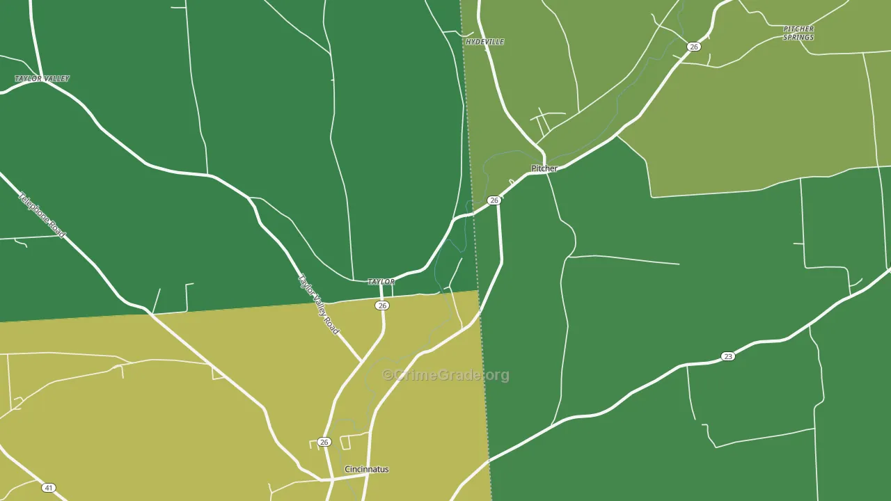 Taylor, NY Map of Assault Rates