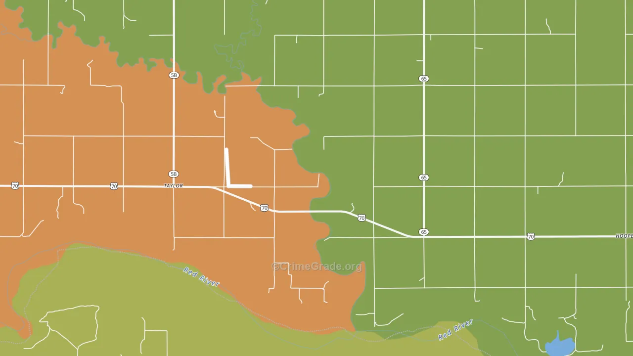 Taylor, OK Map of Assault Rates