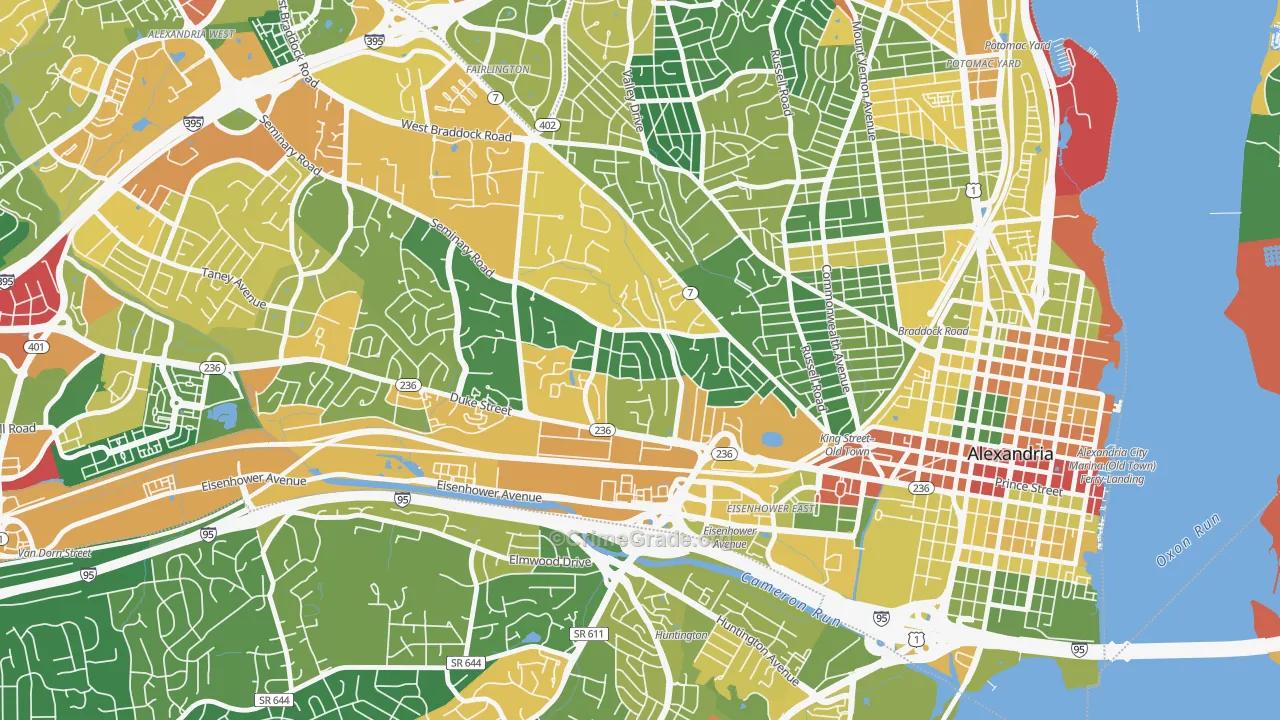 Taylor Run, Alexandria, VA Map of Assault Rates