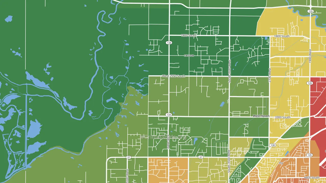 Taylor, UT Map of Assault Rates
