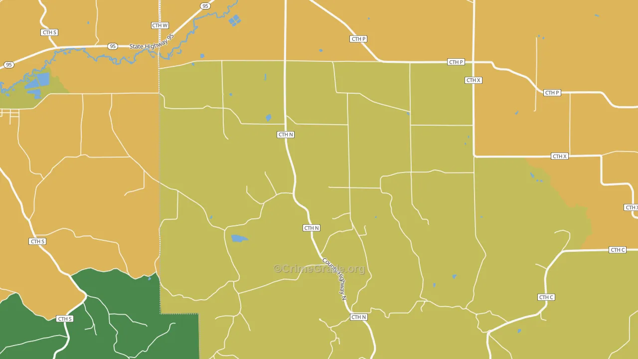 Taylor, WI Map of Assault Rates