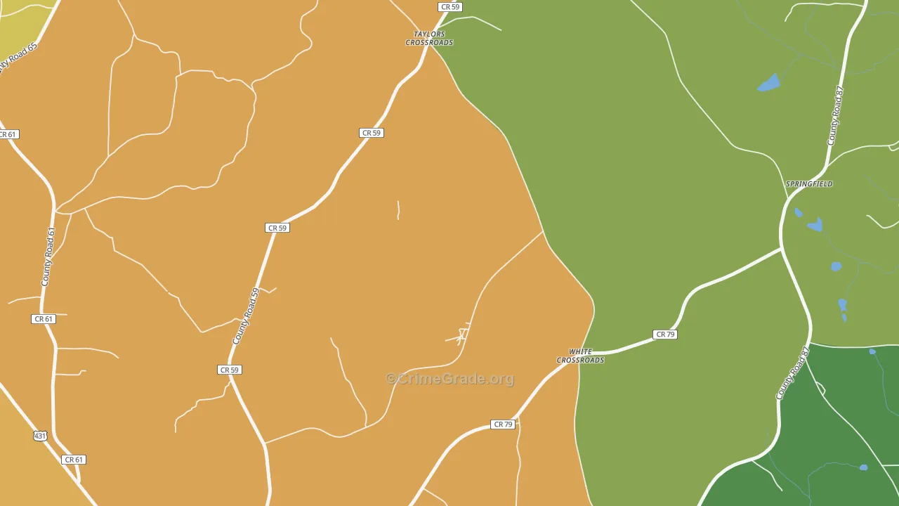Taylors Crossroads, AL Map of Assault Rates