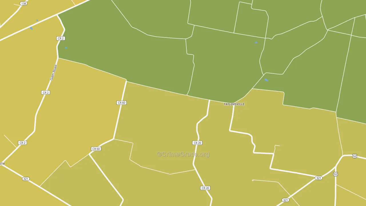 Taylorsville, OH Map of Assault Rates