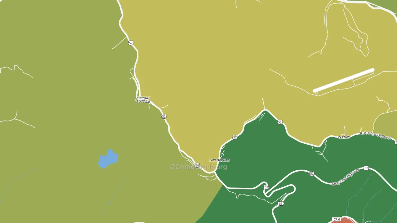 Taylorville, WV Map of Assault Rates