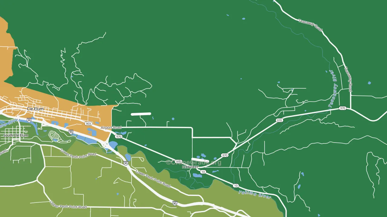 Teanaway, WA Map of Assault Rates