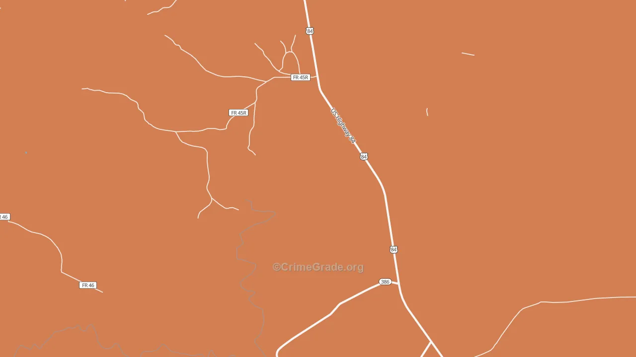 Tecolotito, NM Map of Assault Rates