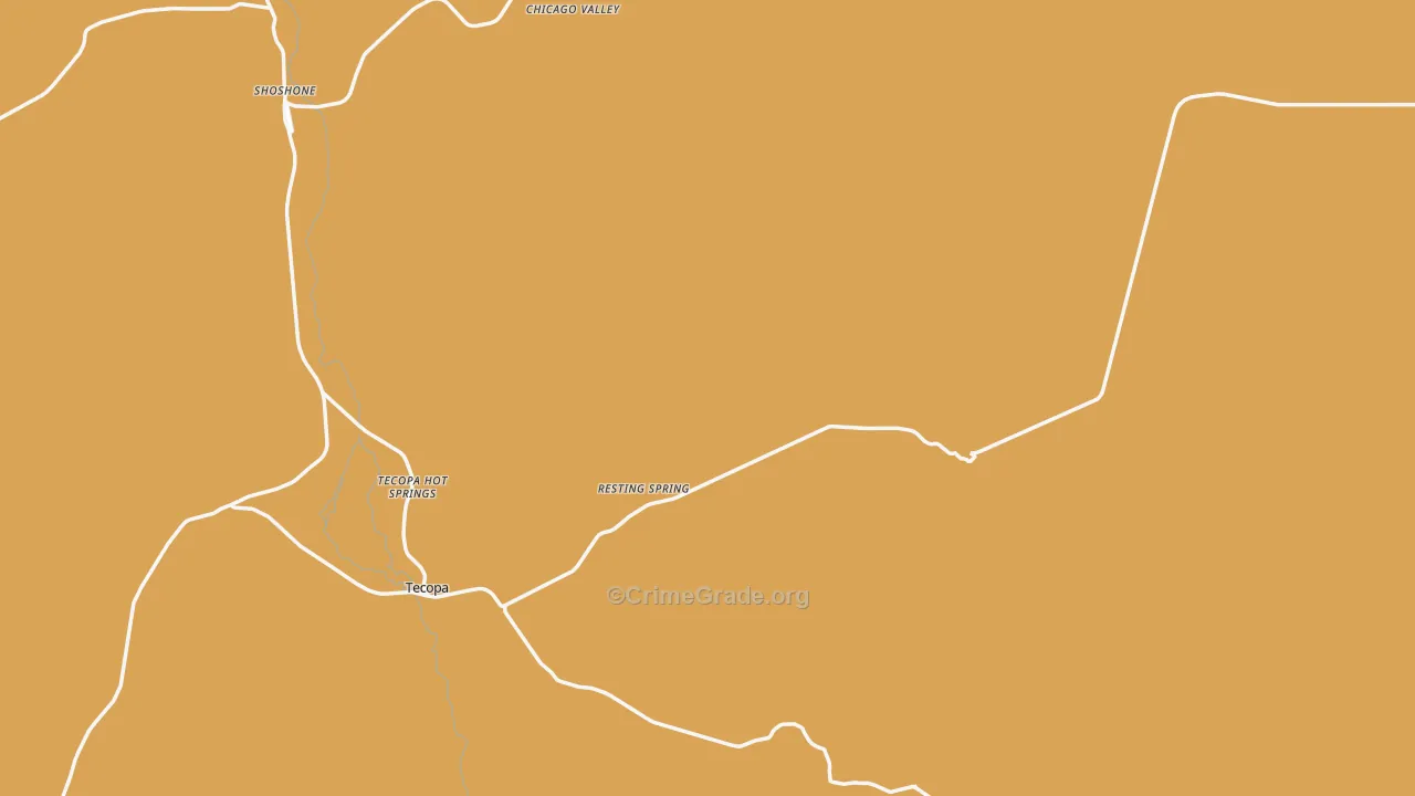 Tecopa, CA Map of Assault Rates
