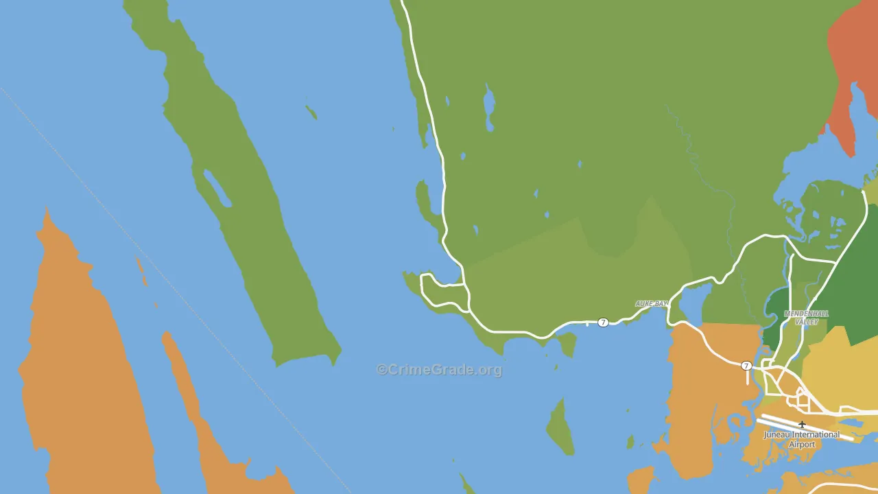 Tee Harbor, AK Map of Assault Rates