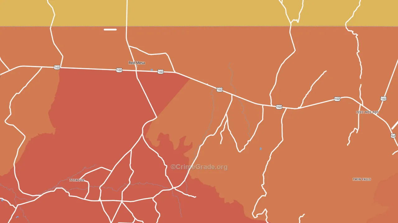 Teec Nos Pos, AZ Map of Assault Rates