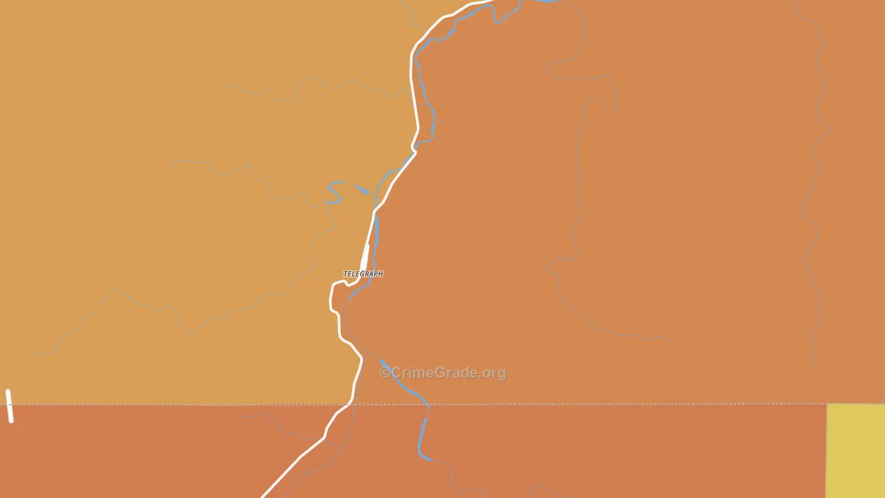 Telegraph, TX Map of Assault Rates