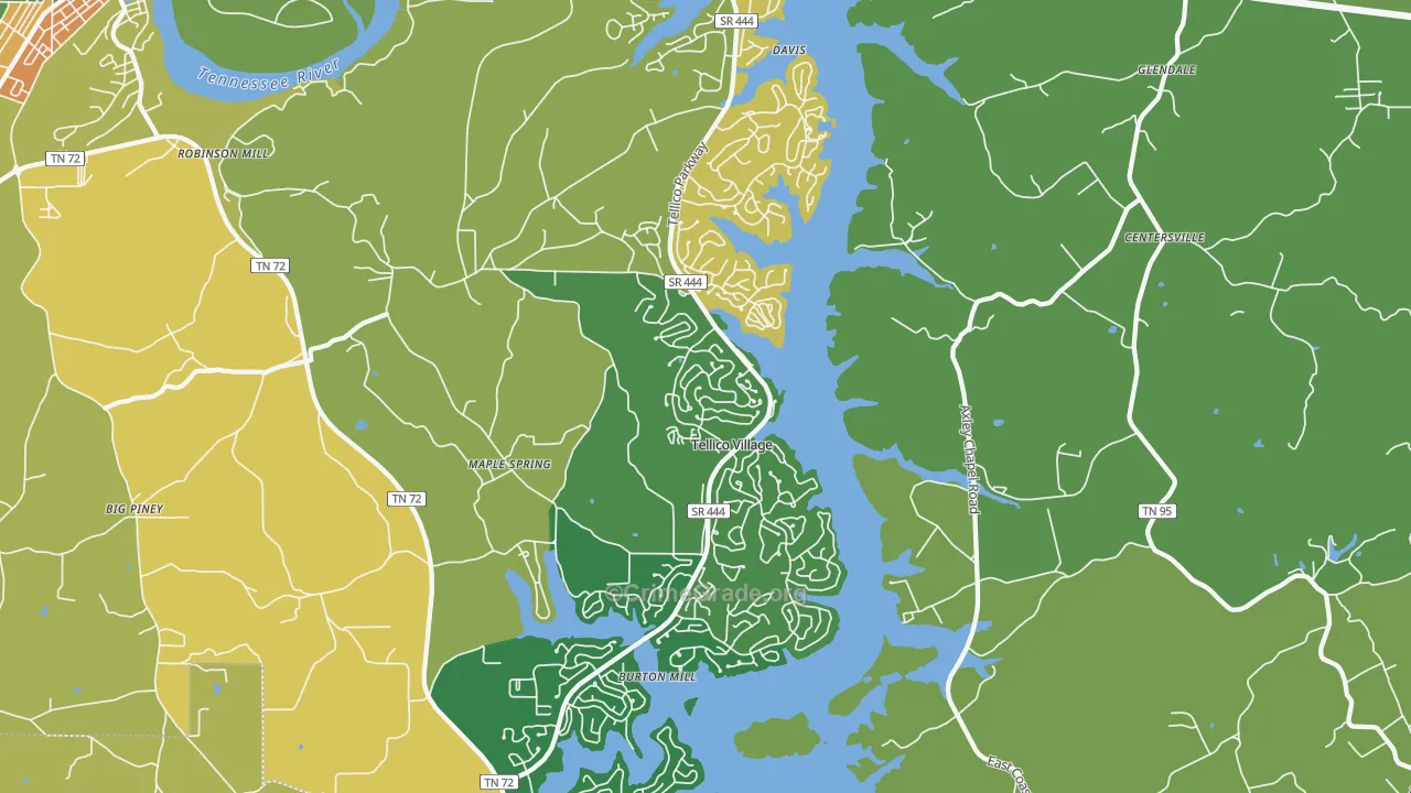 Tellico Village, TN Map of Assault Rates