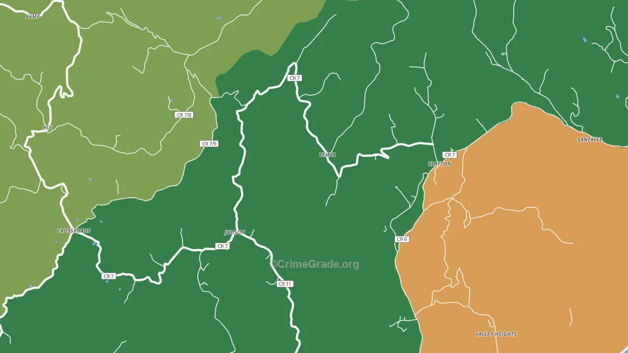 Tempa, WV Map of Assault Rates