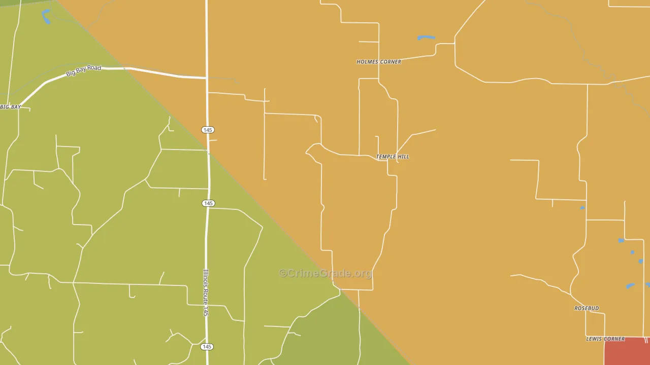 Temple Hill, IL Map of Assault Rates
