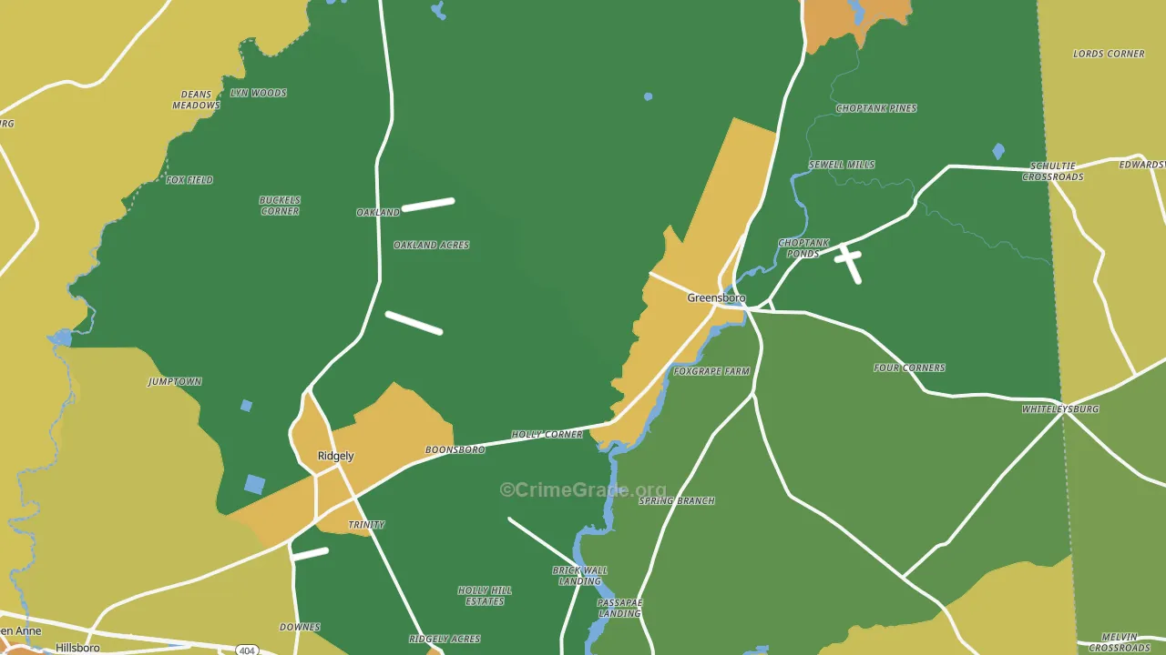 Templeville, MD Map of Assault Rates