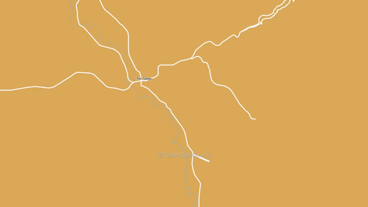 Ten Sleep, WY Map of Assault Rates