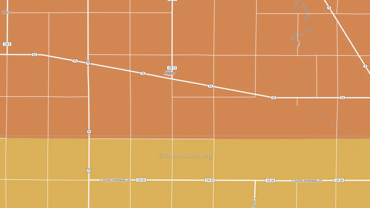 Tenney, MN Map of Assault Rates