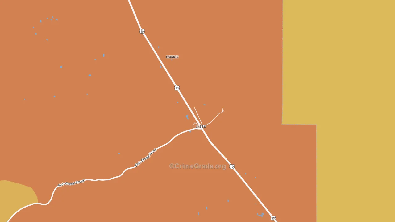 Tennille, FL Map of Assault Rates