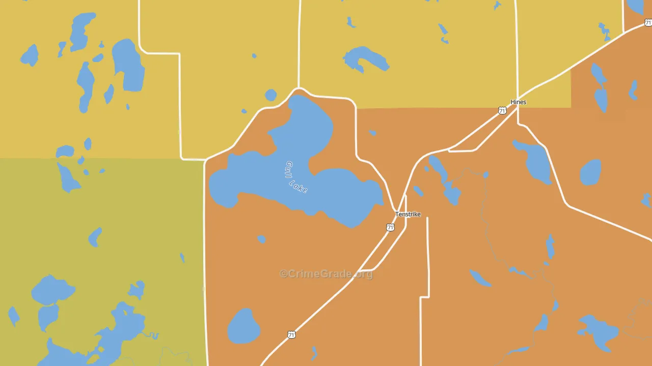 Tenstrike, MN Map of Assault Rates