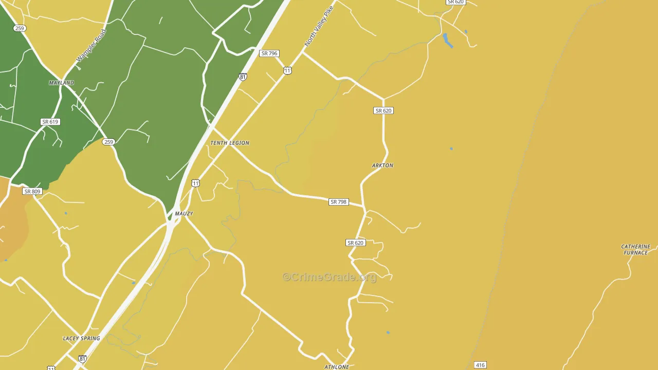 Tenth Legion, VA Map of Assault Rates