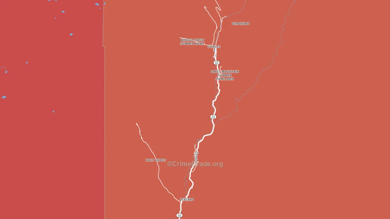 Tererro, NM Map of Assault Rates