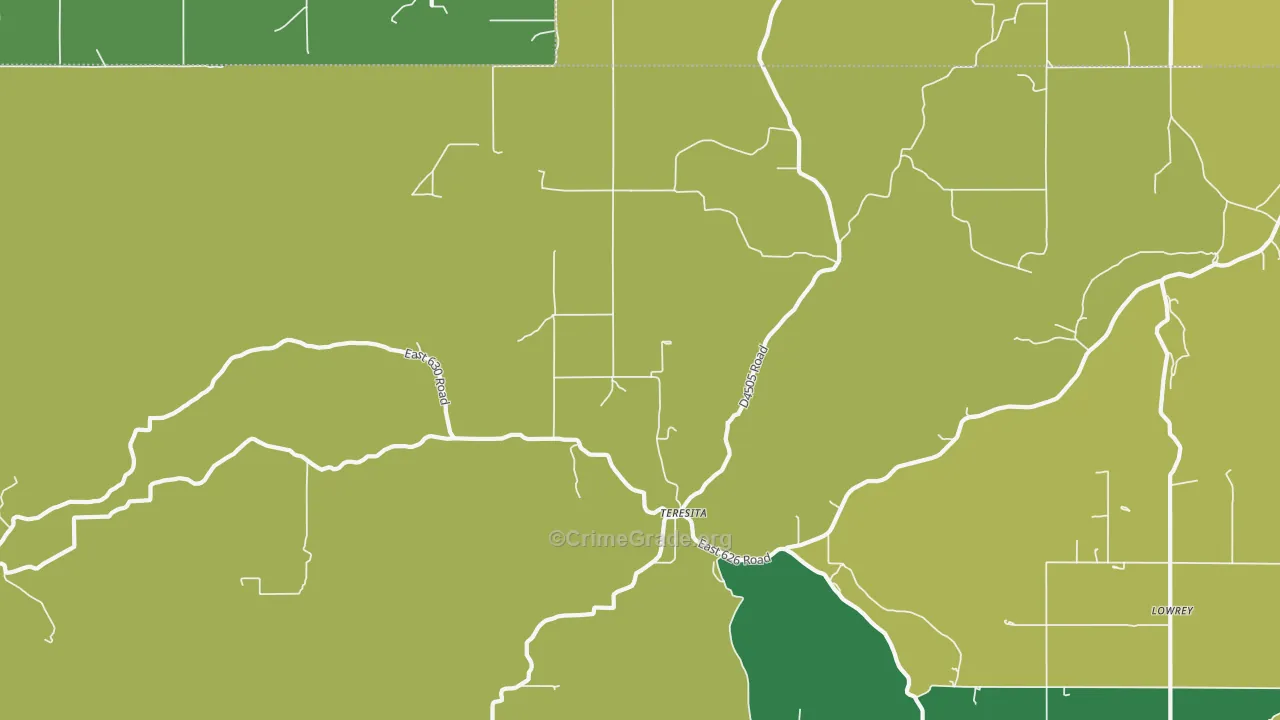Teresita, OK Map of Assault Rates