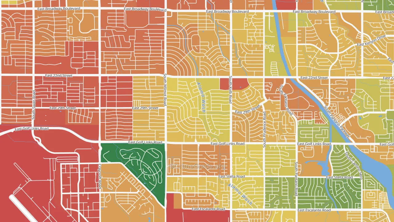 Terra del Sol, Tucson, AZ Map of Assault Rates