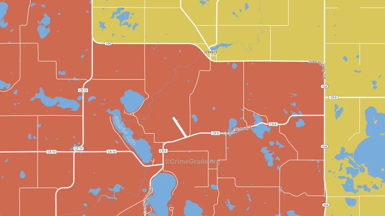 Terrace, MN Map of Assault Rates